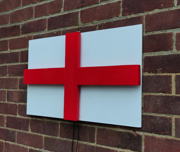 England St George’s Cross LED Wall Art – 3D Sound-Reactive Light Display - Image 3
