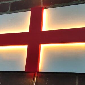 England 3D Flag LED Wall Art - 3D Sound-Reactive Light Display
